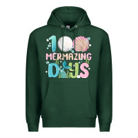 Sports Green 100 mermazing days Premium Hoodie - MaliasSmallBusiness