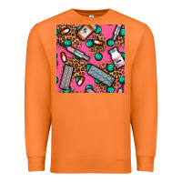Carrot Medicines And Pills Seamless Pattern Premium Sweatshirt - BundleAndBundleShop