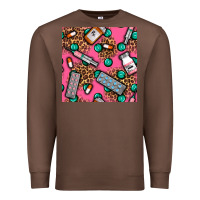 Chestnut Medicines And Pills Seamless Pattern Premium Sweatshirt - BundleAndBundleShop