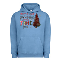 Pigment Pebble Blue its the most wonderful time of the year Urban Hoodie - MaliasSmallBusiness