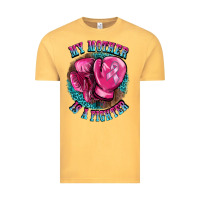 Vintage Mustard my mother is a fighter Vintage Tee - BarkalooDesign