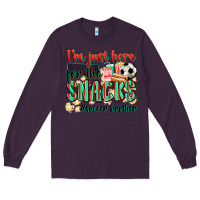 Plum i'm just here for the snacks #soccer  brother Long Sleeve Tee - Zillion Design Studio