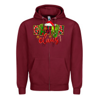Burgundy christmas gamma claus Zipper Hoodie - FaDigitalArtStudio