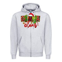Heather Grey christmas gamma claus Zipper Hoodie - FaDigitalArtStudio