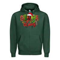 Sports Green christmas gamma claus Zipper Hoodie - FaDigitalArtStudio