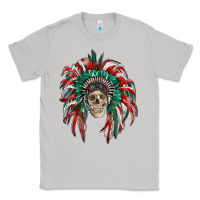 Moon Dust mexican flag indian headdress with  skull Classic Tee - RanaPortraitStore