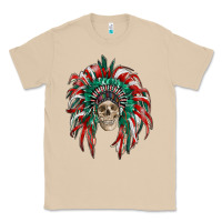 Mushroom mexican flag indian headdress with  skull Classic Tee - RanaPortraitStore