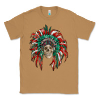 Toasted Coconut mexican flag indian headdress with  skull Classic Tee - RanaPortraitStore