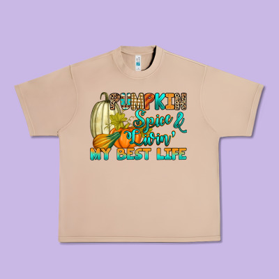 Pumpkin Spice And Livin' My Best Life Urban Heavy Tee Designed By Ranaportraitstore