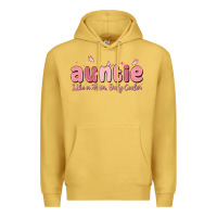 Antique Gold auntie like a mom only cooler Premium Hoodie - MaliasSmallBusiness