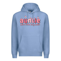 Colony Blue auntie like a mom only cooler Premium Hoodie - MaliasSmallBusiness
