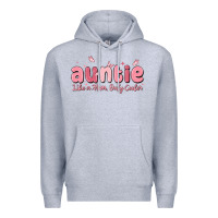 Heather Grey auntie like a mom only cooler Premium Hoodie - MaliasSmallBusiness