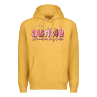 Mustard auntie like a mom only cooler Premium Hoodie - MaliasSmallBusiness