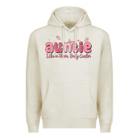 Oatmeal Heather auntie like a mom only cooler Premium Hoodie - MaliasSmallBusiness