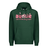 Sports Green auntie like a mom only cooler Premium Hoodie - MaliasSmallBusiness