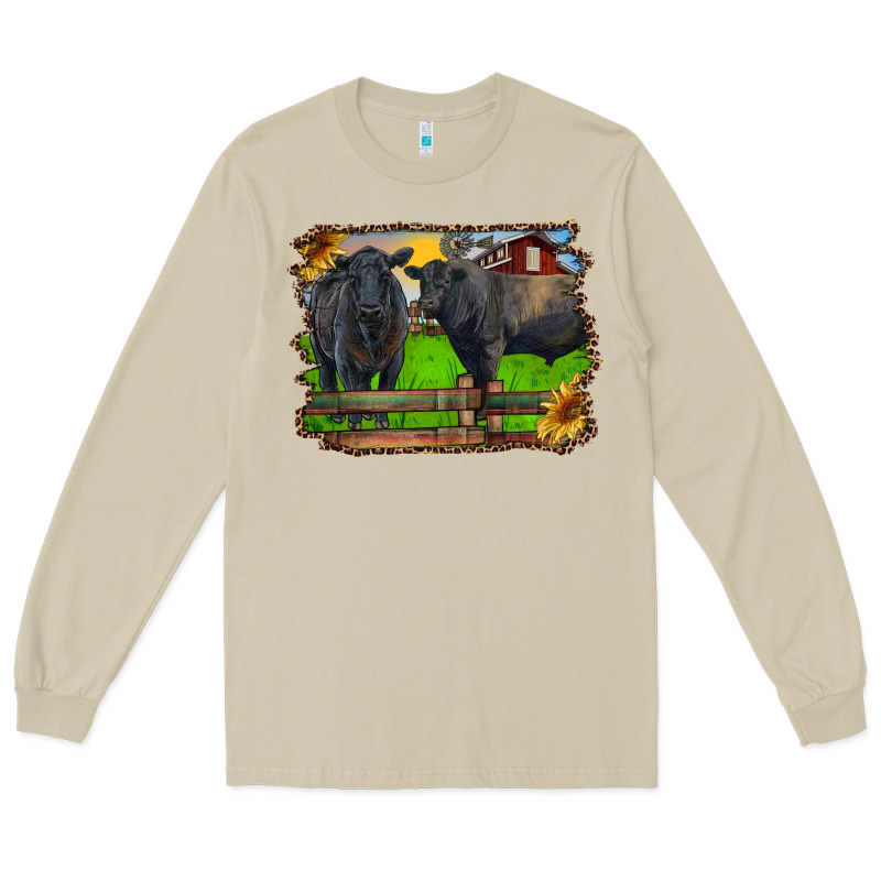 Black Angus Cattle And Bull In Barnyard Long Sleeve Tee by RanaPortraitStore | Teevron