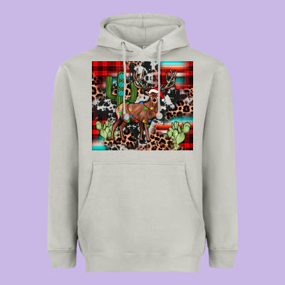 Christmas Reinder Heavyweight Hoodie Designed By Jahusdesignshop