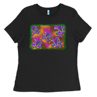 Black mardi gras mask background Ladies Tee - BarkalooDesign
