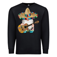 Black mexican gnomes guitar sombrero serape Premium Sweatshirt - Artiststas