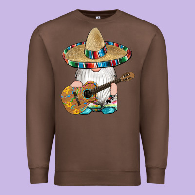 Mexican Gnomes Guitar Sombrero Serape Premium Sweatshirt Designed By Artiststas