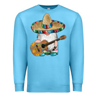 Ocean Blue mexican gnomes guitar sombrero serape Premium Sweatshirt - Artiststas