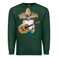 Sports Green mexican gnomes guitar sombrero serape Premium Sweatshirt - Artiststas