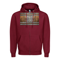 Burgundy dad bod whiskey barrel skinny metal can holder Zipper Hoodie - HRA Design Shop