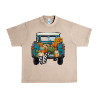 French Oak Fall Pumpkin Farm Truck Urban Heavy Tee - RanaPortraitStore