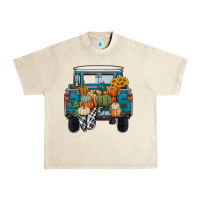 Sandshell Fall Pumpkin Farm Truck Urban Heavy Tee - RanaPortraitStore