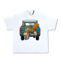 White Fall Pumpkin Farm Truck Urban Heavy Tee - RanaPortraitStore