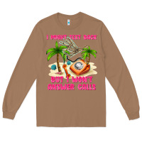 Toasted Coconut i might text back Long Sleeve Tee - texasbilliewilder