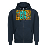Navy mama whiskey barrel skinny metal can holder Zipper Hoodie - HRA Design Shop