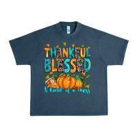 Midnight Navy Thankful blessed and kind of a mess Urban Heavy Tee - RanaPortraitStore
