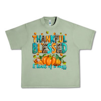 Oil Green Thankful blessed and kind of a mess Urban Heavy Tee - RanaPortraitStore