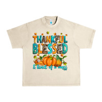 Sandshell Thankful blessed and kind of a mess Urban Heavy Tee - RanaPortraitStore