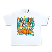 White Thankful blessed and kind of a mess Urban Heavy Tee - RanaPortraitStore