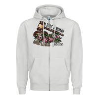 Dove Grey just a woman who loves justice Zipper Hoodie - SublimationCraftShop