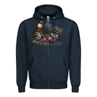 Navy just a woman who loves justice Zipper Hoodie - SublimationCraftShop