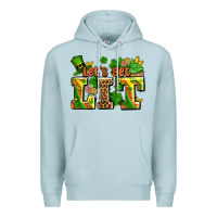Blue Mist st patricks lets get lit Premium Hoodie - AdoDesignShop