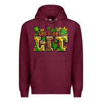 Burgundy st patricks lets get lit Premium Hoodie - AdoDesignShop