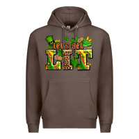 Coffee st patricks lets get lit Premium Hoodie - AdoDesignShop