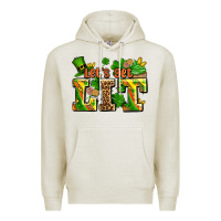 Oatmeal Heather st patricks lets get lit Premium Hoodie - AdoDesignShop