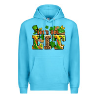 Ocean Blue st patricks lets get lit Premium Hoodie - AdoDesignShop
