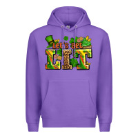 Purple st patricks lets get lit Premium Hoodie - AdoDesignShop