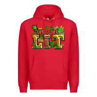 Red st patricks lets get lit Premium Hoodie - AdoDesignShop