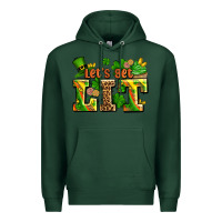 Sports Green st patricks lets get lit Premium Hoodie - AdoDesignShop