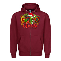 Burgundy christmas gogo claus Zipper Hoodie - FaDigitalArtStudio