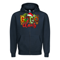 Navy christmas gogo claus Zipper Hoodie - FaDigitalArtStudio