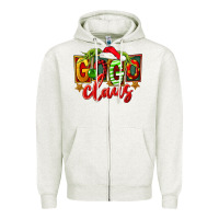 Oatmeal Heather christmas gogo claus Zipper Hoodie - FaDigitalArtStudio