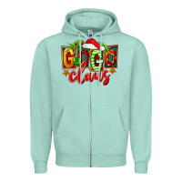 Seafoam christmas gogo claus Zipper Hoodie - FaDigitalArtStudio